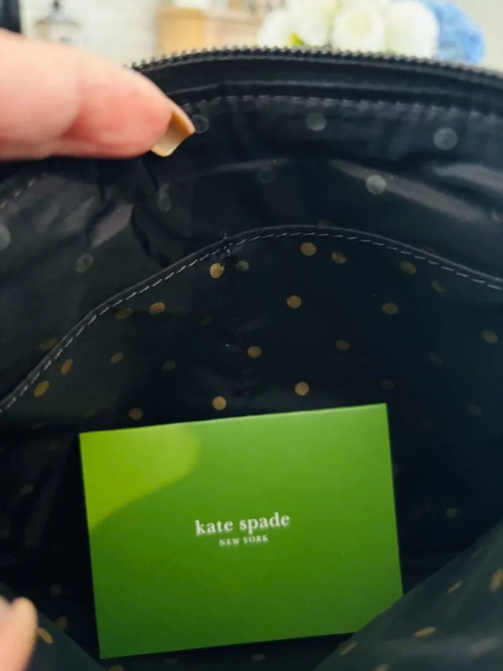 Kate Spade Black Snakeskin Pouch